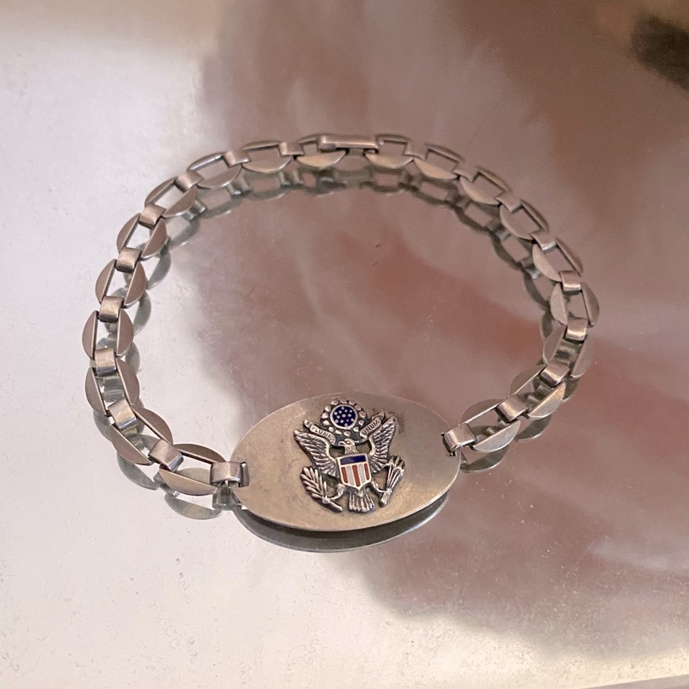 Vintage Sterling Silver WWII Sweetheart Bracelet - Picture 2 of 3